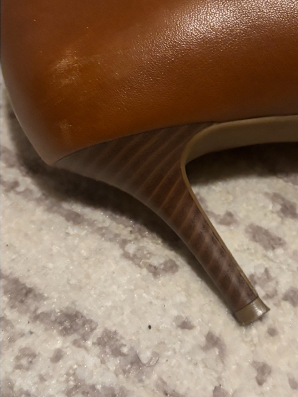 Alfani Step ‘N Flex Cognac Pointed Toe Leather Pumps – Women’s Size 8 - Picture 2 of 3